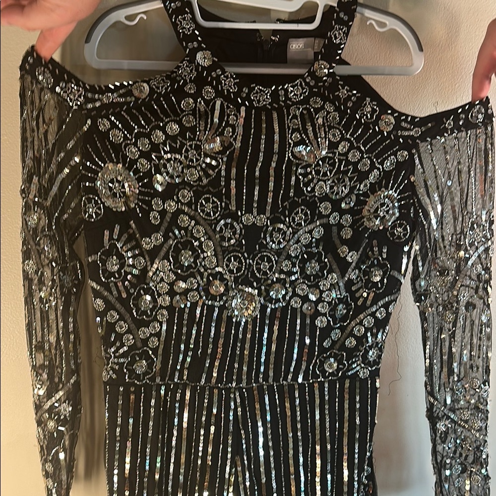 🎃 3/$50 BUNDLE ASOS Black Romper with Silver Embellishments - Picture 3 of 4